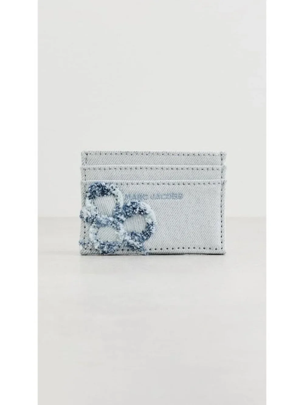 Light Wash Denim Card Case for Women | Stylish & Compact Accessory, One Size